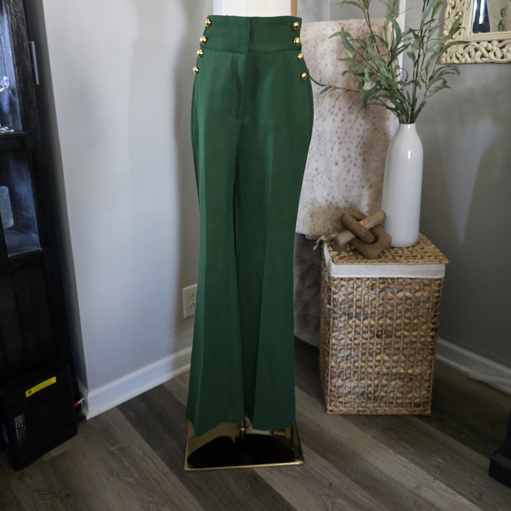 Halogen Green Wide Leg Pants